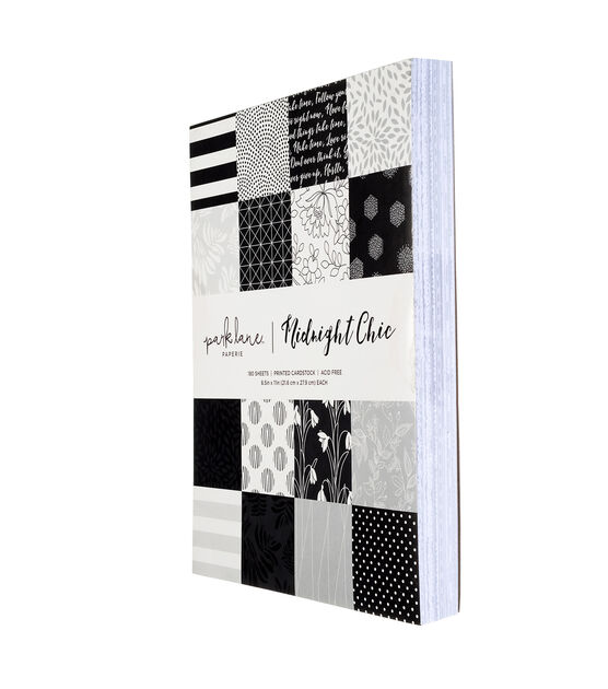 180 Sheet 8.5" x 11" Midnight Chic Cardstock Paper Pack by Park Lane, , hi-res, image 3
