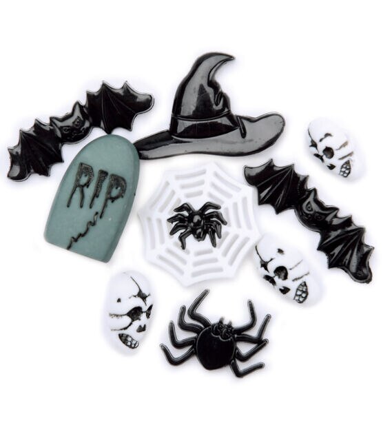 Favorite Findings 9ct Halloween Night Scary Buttons
