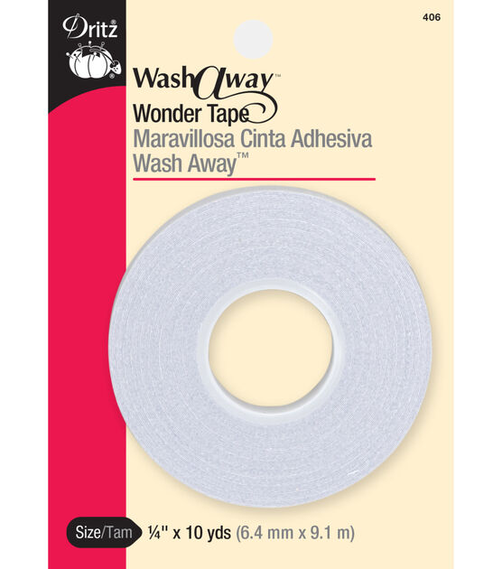 Dritz 1/4" x 10yd Wash-A-Way Wonder Tape,