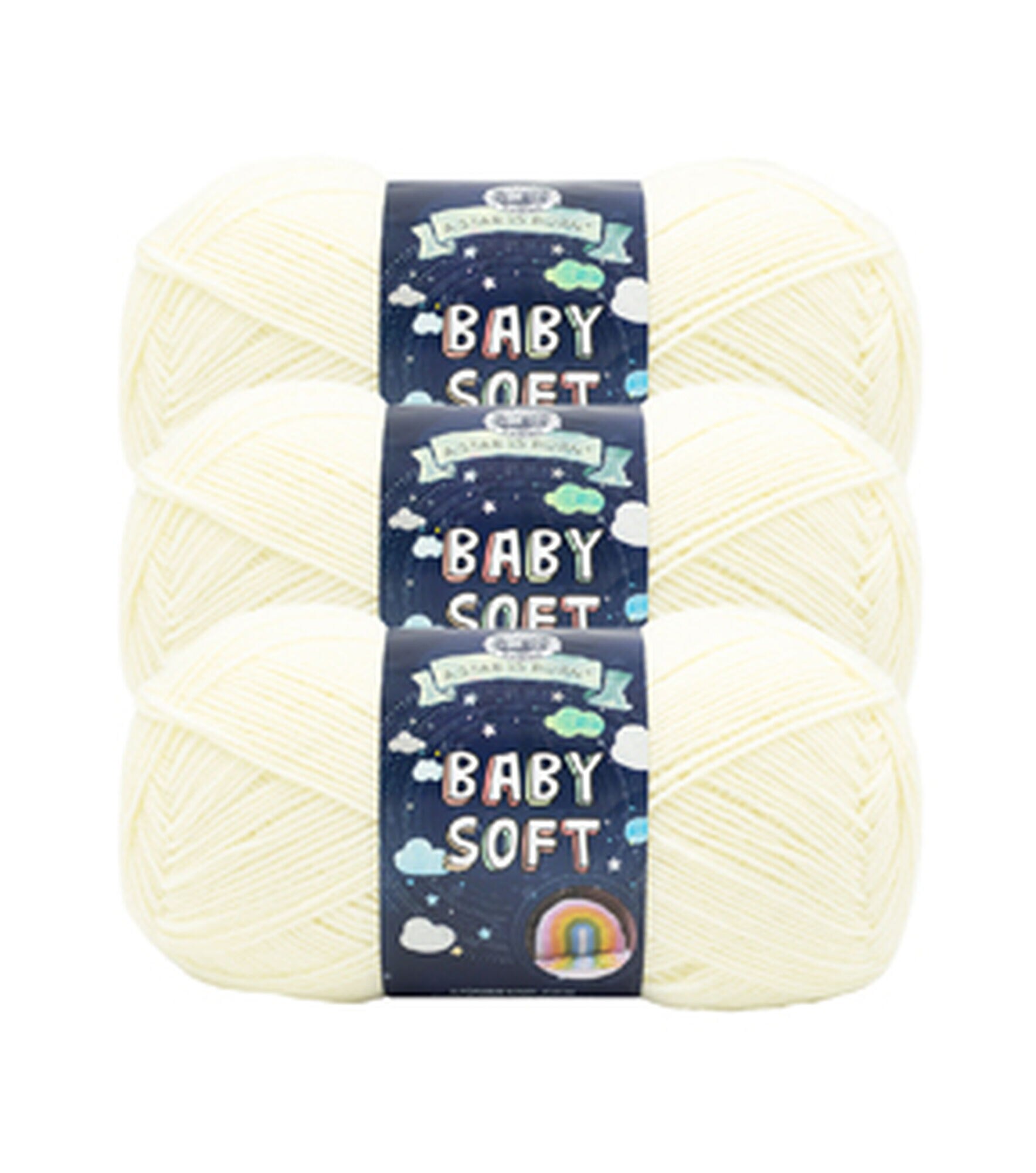 Lion Brand Baby Soft Yarn - Twinkle Print 4 oz