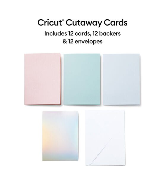 Cricut 36ct Pastel Sampler R40 Cutaway Cards, , hi-res, image 2