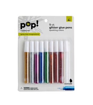 Pop! Leaf Blend Extra Fine Glitter Tapered Tube - Scarlet - Kids Craft Basics - Kids