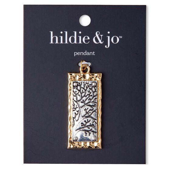 Silver & Gold Double Plating Metal Tree Pendant by hildie & jo