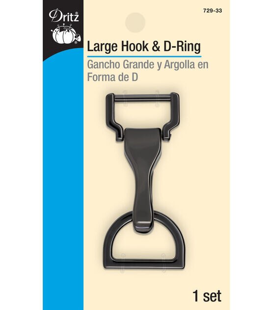 Dritz Large Hook & D-Ring, Gunmetal