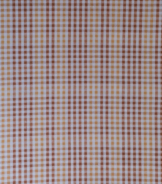 Orange & Yellow Harvest Plaid Harvest Cotton Fabric, , hi-res, image 2