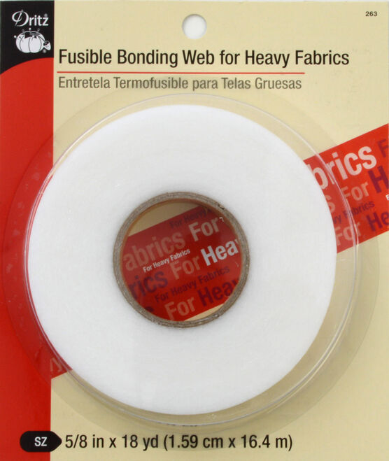 Dritz 5/8" x 18yd White Fusible Bonding Web for Heavy Fabrics