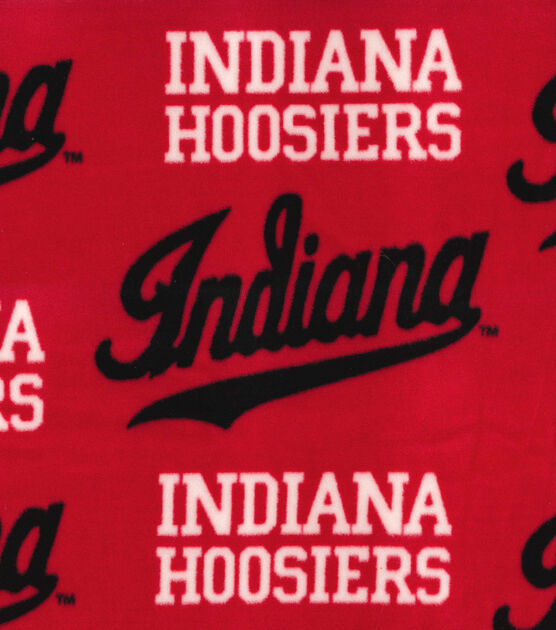 Fabric Traditions Indiana Hoosiers Fleece Fabric Red, , hi-res, image 2