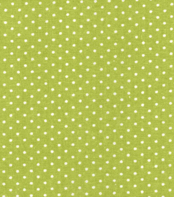 Dots on Green Quilt Cotton Fabric by Keepsake Calico