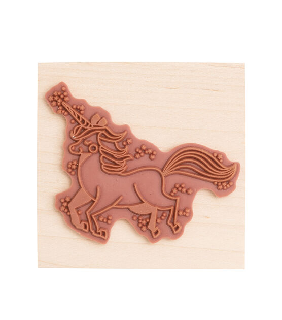 American Crafts Wooden Stamp Unicorn, , hi-res, image 3