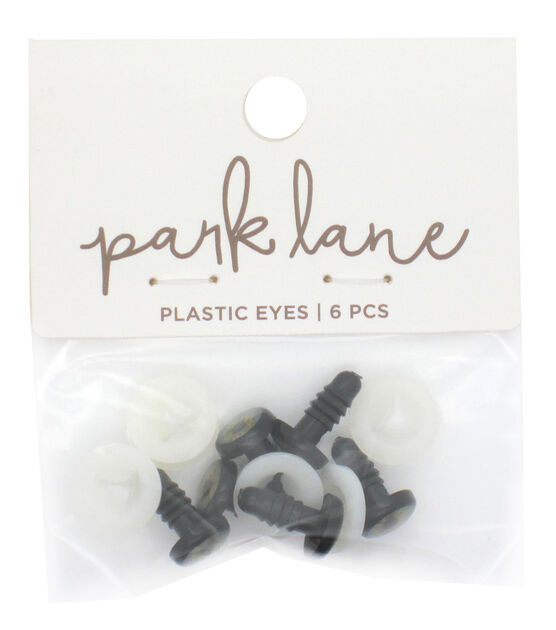 10mm Hazel Plastic Eyes 6ct by Park Lane