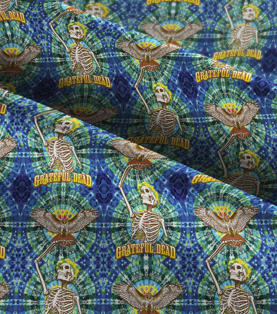 Grateful Dead Cotton Fabric Skeleton Hawk, , hi-res, image 3