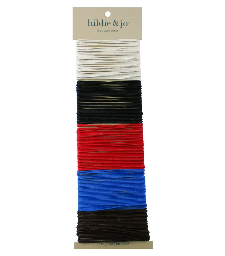 25yds Cotton Braiding Cords 5ct by hildie & jo, 12352779, swatch