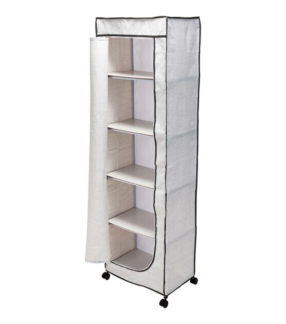 Organize It All 65" Portable 5 Shelf Wardrobe, , hi-res, image 2