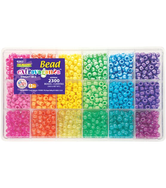 The Beadery 2300pc Sparkles Pony Bead Box