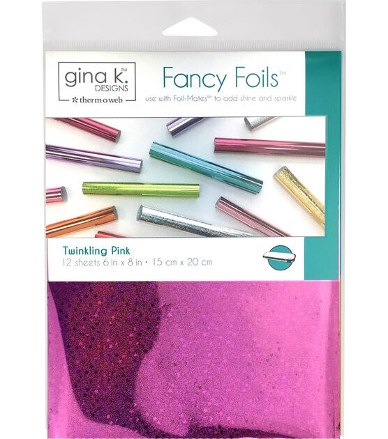 Gina K Designs Fancy Foil 6''x8'' 12pk Twinkling Pink Holographic