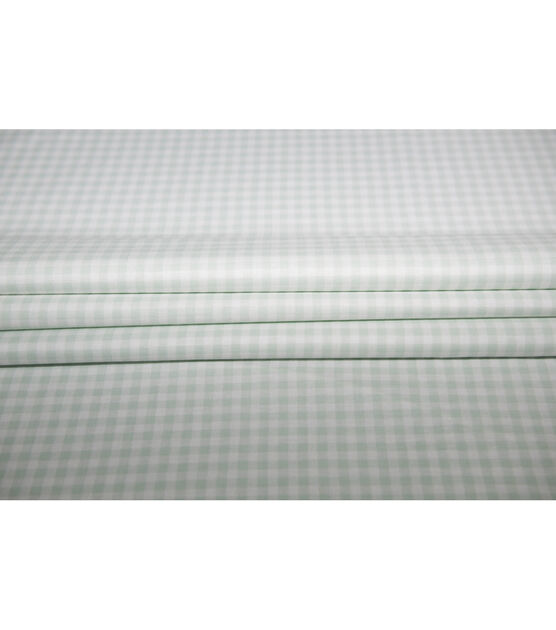 Mint Gingham Quilt Cotton Fabric by Keepsake Calico, , hi-res, image 4