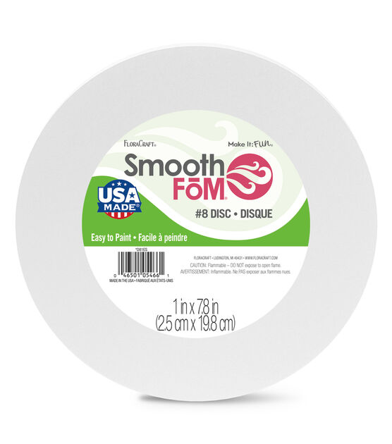 FloraCraft SmoothFoam 8" White Foam Disc