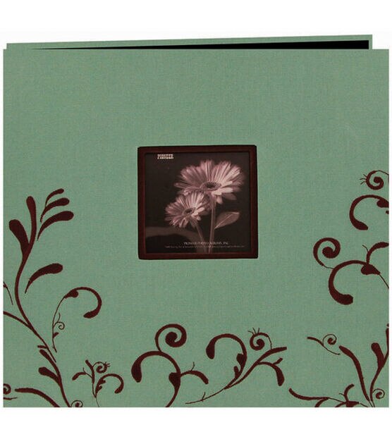 Pioneer 12"x12" Embroidered Postbound Album Aqua