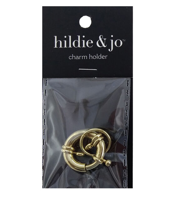 1" Gold Open Circle Ring Charm Holder by hildie & jo