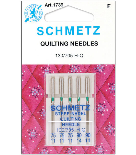 Schmetz Quilt Machine Needles 5pcs Sizes 75/11,90/14