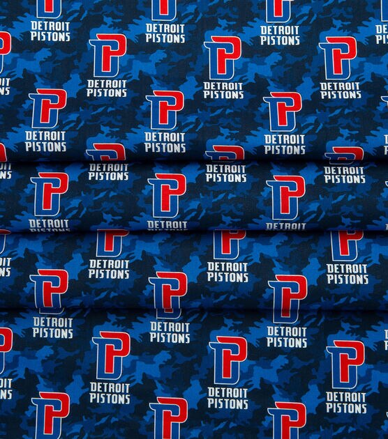 NBA Detroit Pistons Camo Cotton Fabric, , hi-res, image 3