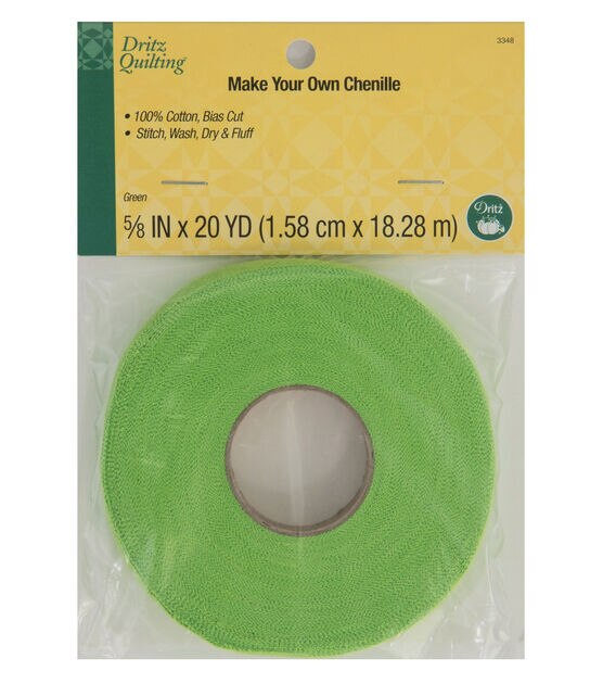 Dritz .63" x 20yd Green Make Your Own Quilting Chenille Tape