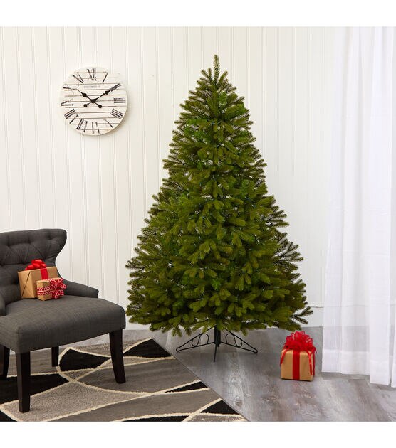 Nearly Natural 6' White Pre Lit Cambridge Spruce Flatback Christmas Tree, , hi-res, image 7