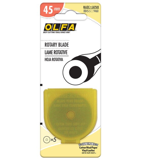 Rotary Cutter Blades Fits Olfa,Fiskars,DAFA by JOMOSART,45mm/60mm Blades  Rotary Cutter Replacement Blades for Quilting Scrapbooking Sewing Arts  Crafts,Truecut Replacement for Quilting Fabric,Paper etc 45mm 5pcs  Perforating Rotary Blades