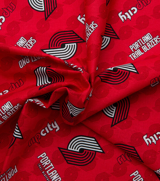 Portland Trailblazers Cotton Fabric Logo Toss, , hi-res, image 5