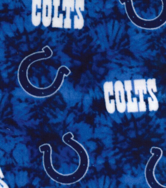 Fabric Traditions Indianapolis Colts Fleece Fabric Tie Dye