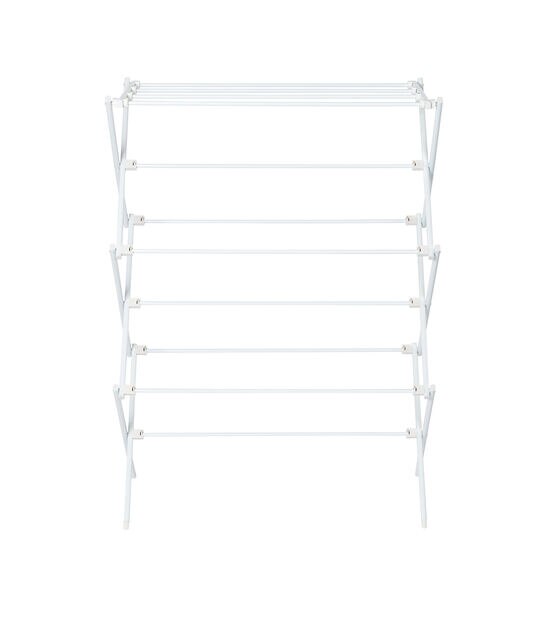 Honey Can Do 29" x 42" White 3 Tier Folding Clothes Drying Rack, , hi-res, image 9