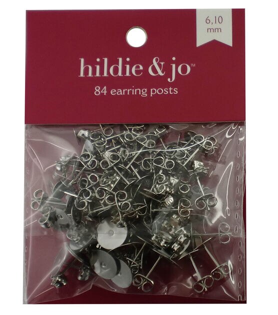 84ct Silver Metal Glue On Pad Butterfly Earring Posts by hildie & jo