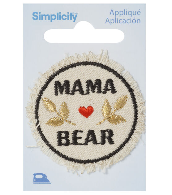 Simplicity 2" Mama Bear Iron On Patch