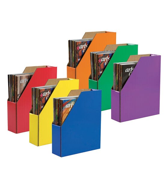 Pacon 10" x 12.5" Multicolor Classroom Keepers Magazine Holders 6ct
