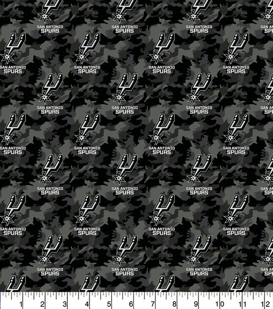 NBA San Antonio Spurs Camo Cotton Fabric