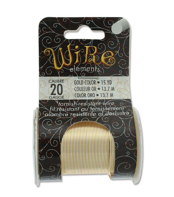 Wire Elements 20 Gauge 15yds Tarnish Resistant Wire Gold