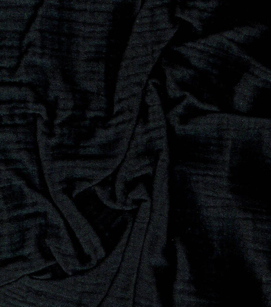 Black Bubble Gauze Cotton Fabric, , hi-res, image 3