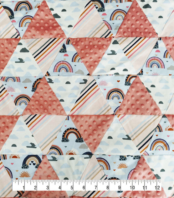Rainbow Showers Cheater Quilt Nursery Fabric, , hi-res, image 4