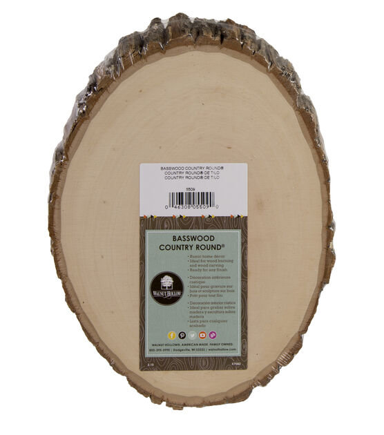 Walnut Hollow Basswood Country Round Plaque