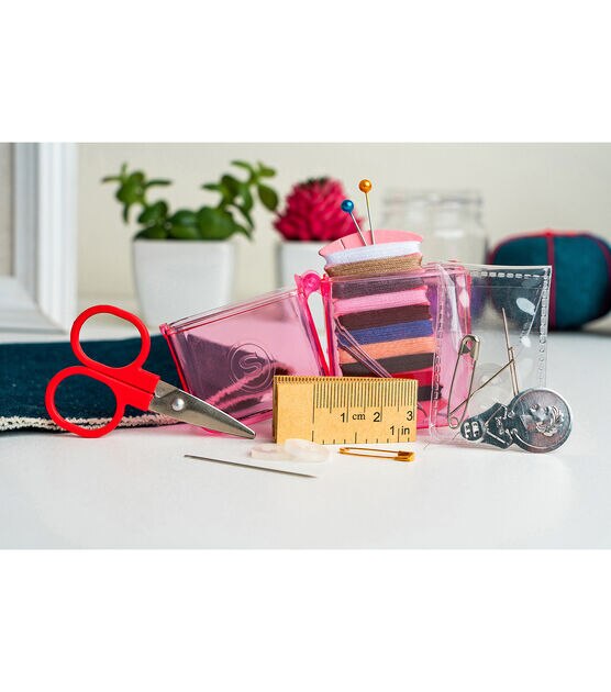 Singer Travel Sewing Kit in Case, Assorted Colors - 27 pc.