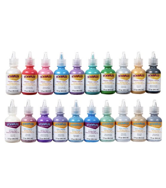 FABRIC PAINT SET CRYSTALS 3D 6PK – Scribbles Crafts – Brooklyn's Premier  Crafting Resource