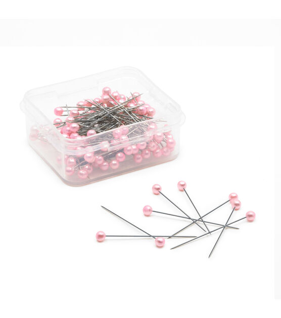 Dritz 1-1/2" Long Pearlized Pins, Pink, 100 pc, , hi-res, image 3