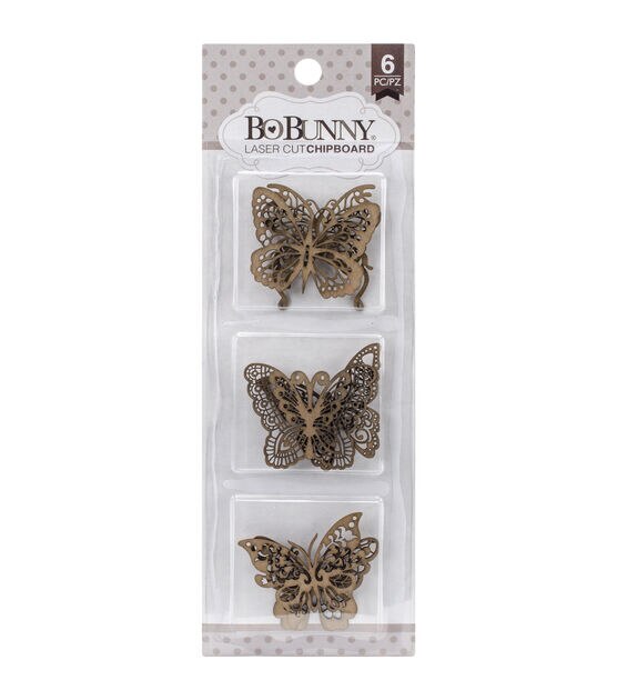 Bo Bunny Laser Cut Butterfly Chipboard