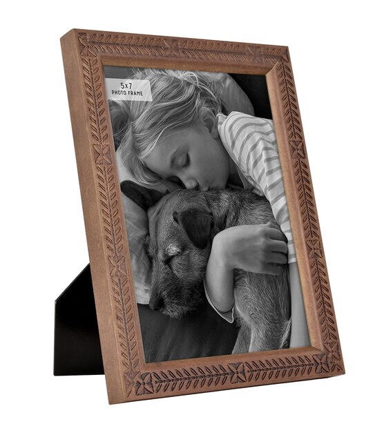 MCS 5" x 7" Rustic Romance Wood & Glass Tabletop Picture Frame, , hi-res, image 2