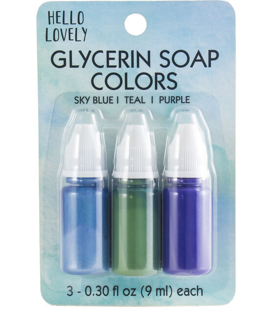 Hello Lovely 3 pk Beauty Soap Colors Blue, Teal & Purple