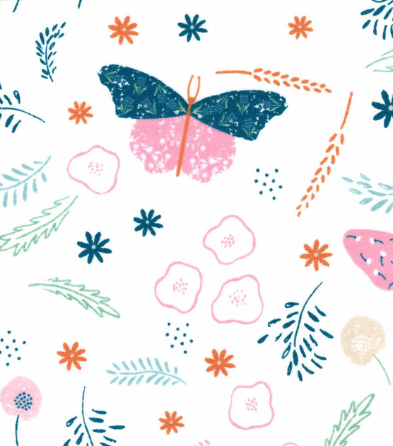 Baby Butterfly Nursery Flannel Fabric