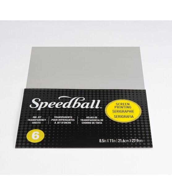 Speedball 8.5 x 11 Screen Printing Inkjet Transparency Sheets 6ct