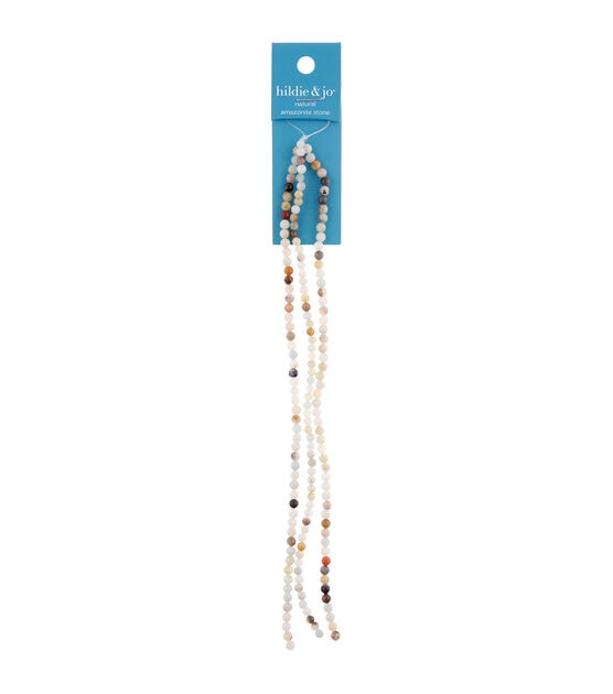 21" Multicolor Round Amazonite Stone Strung Beads by hildie & jo