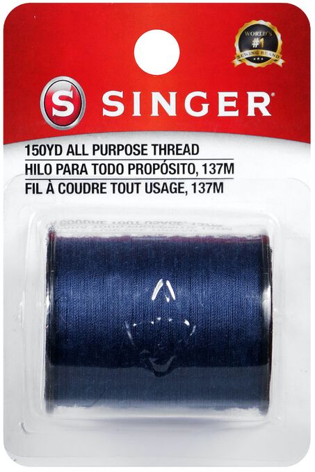 SINGER Dual Duty Cotton Covered Polyester Thread 200 Yards Navy