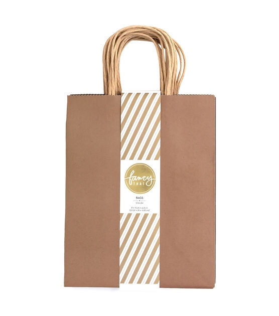 American Crafts 13 pk Medium Kraft Gift Bags - Brown | JOANN